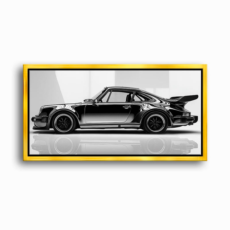 Porsche 911 Turbo Shadow Profile Wall Art – Sports Car Canvas Print Cars