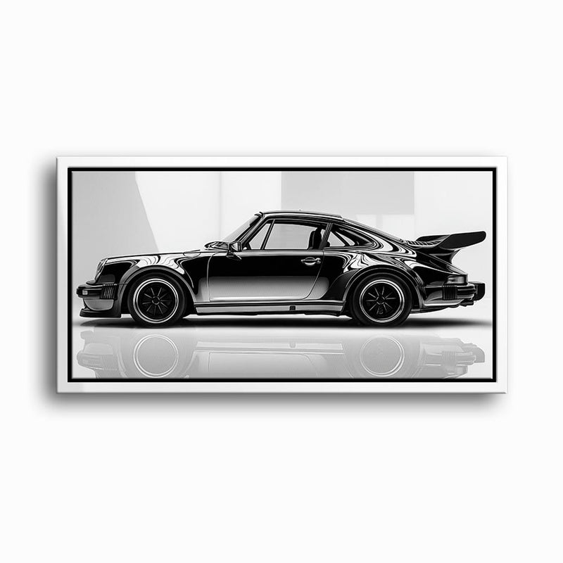 Porsche 911 Turbo Shadow Profile Wall Art – Sports Car Canvas Print Cars