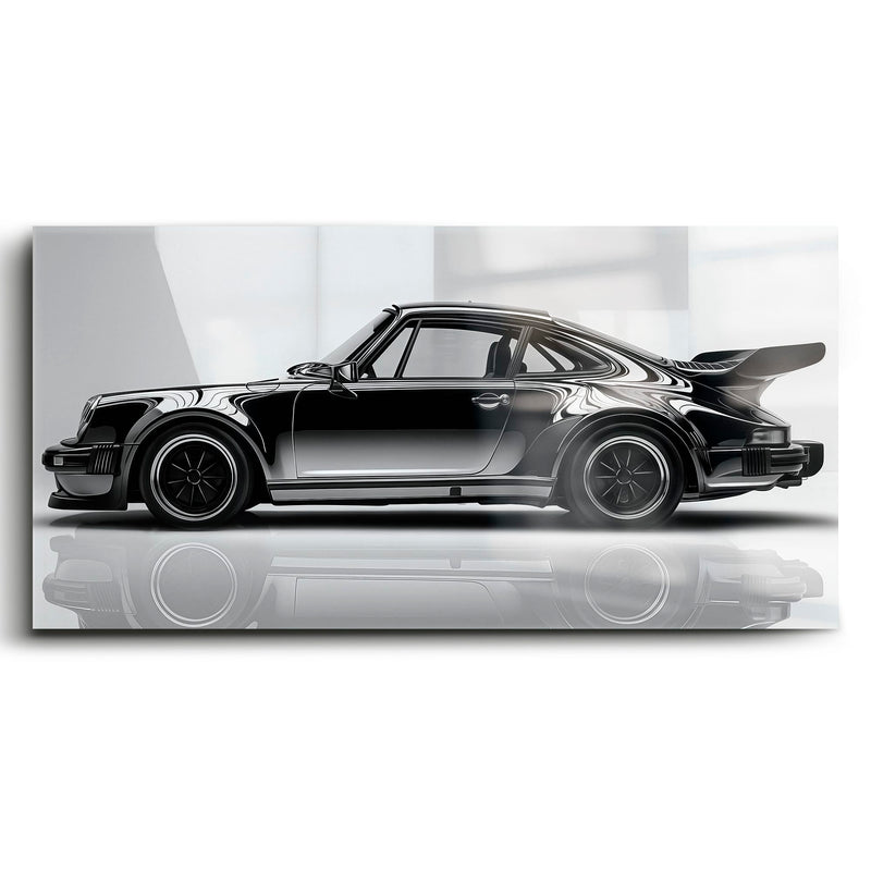 Porsche 911 Turbo Shadow Profile Wall Art – Sports Car Canvas Print Cars