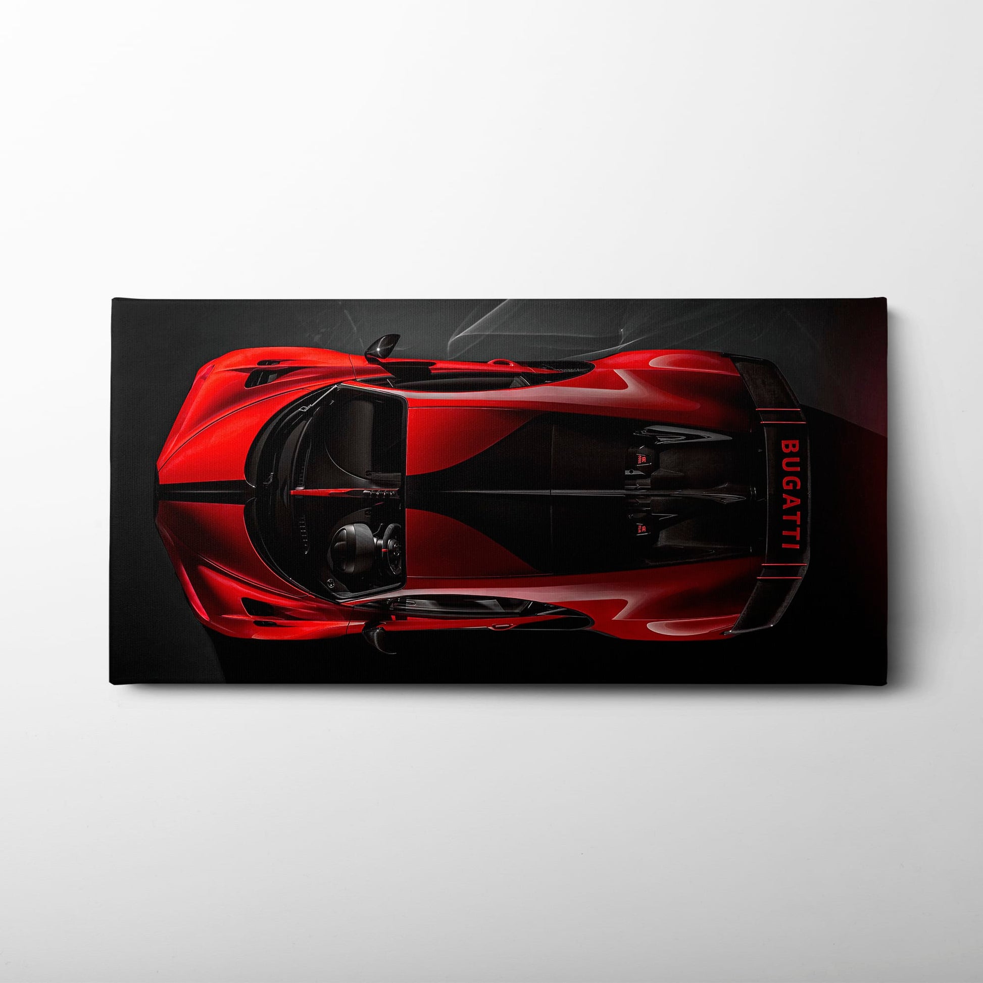 Bugatti Chiron Crimson Overdrive Wall Art – Red Hypercar Canvas Print Cars