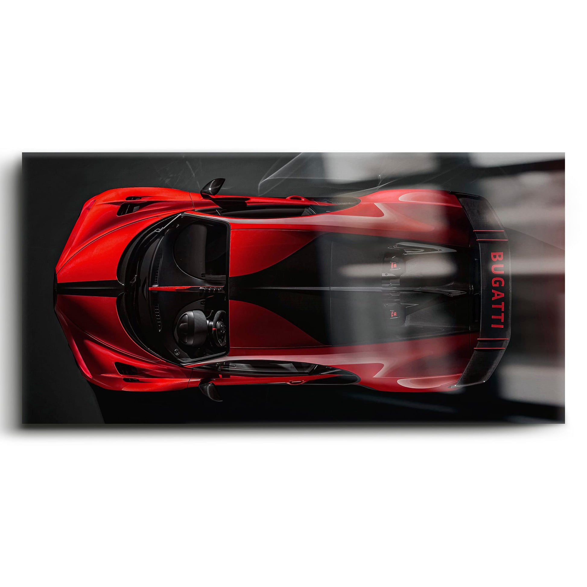 Bugatti Chiron Crimson Overdrive Wall Art – Red Hypercar Canvas Print Cars