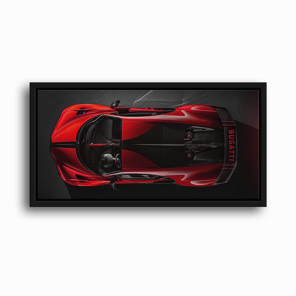 Bugatti Chiron Crimson Overdrive Wall Art – Red Hypercar Canvas Print Cars