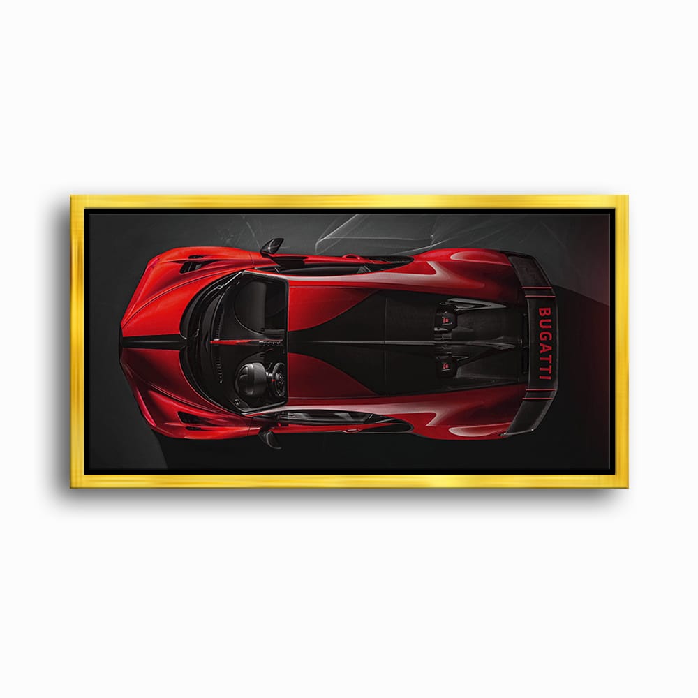 Bugatti Chiron Crimson Overdrive Wall Art – Red Hypercar Canvas Print Cars
