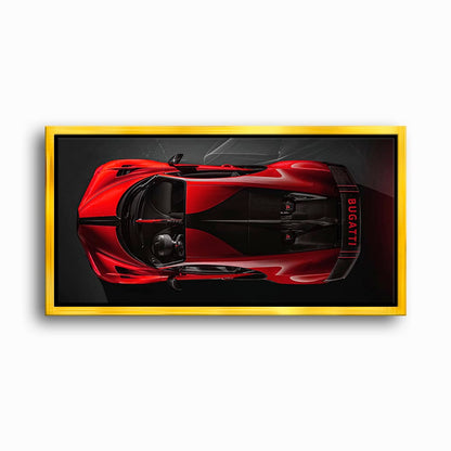 Bugatti Chiron Crimson Overdrive Wall Art – Red Hypercar Canvas Print Cars