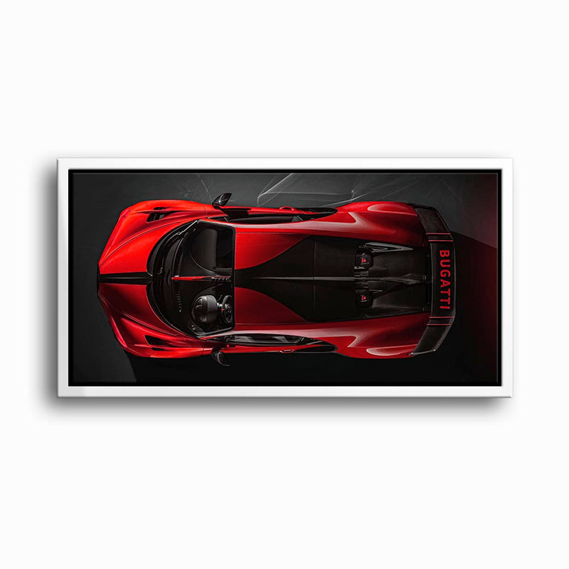 Bugatti Chiron Crimson Overdrive Wall Art – Red Hypercar Canvas Print Cars