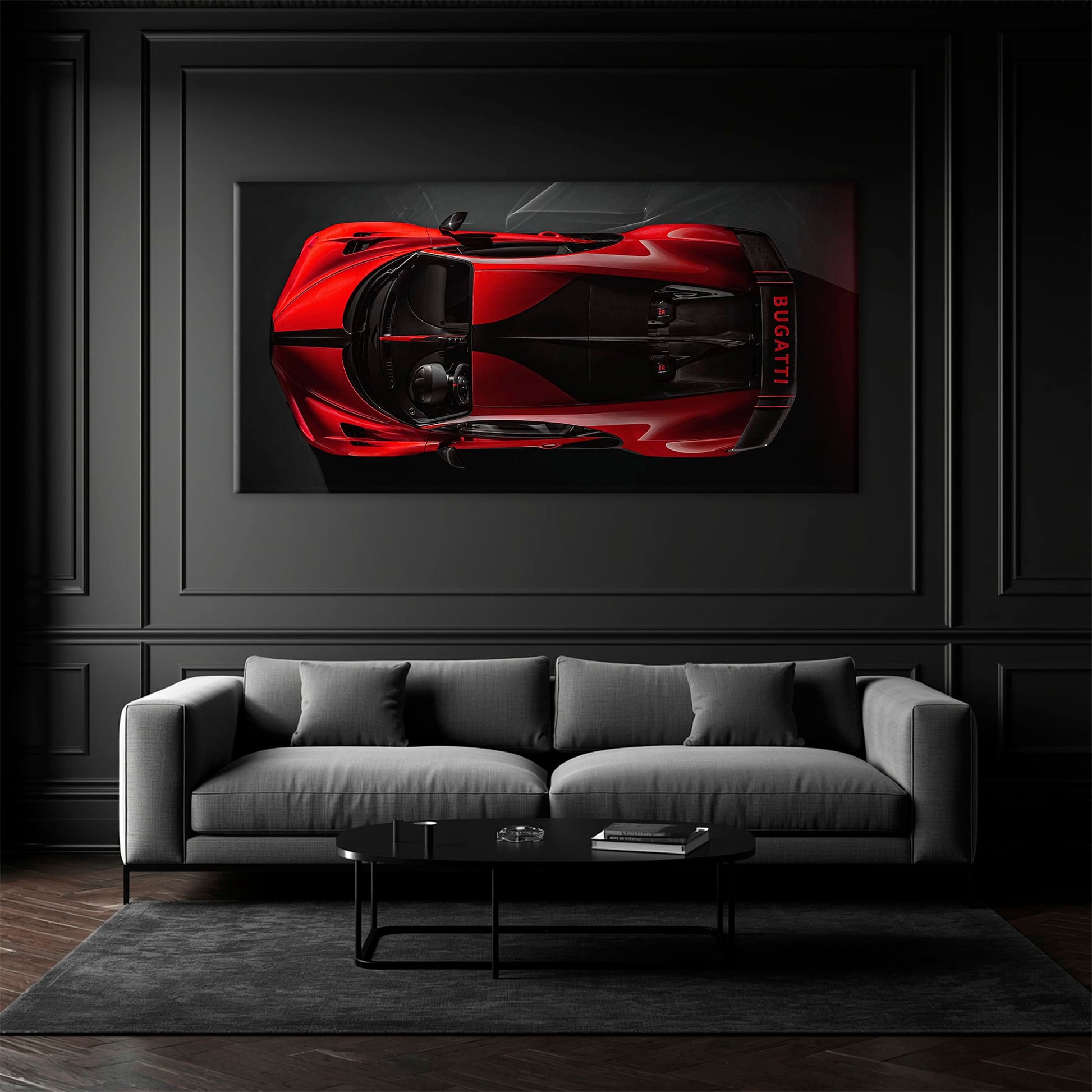 Bugatti Chiron Crimson Overdrive Wall Art – Red Hypercar Canvas Print Cars
