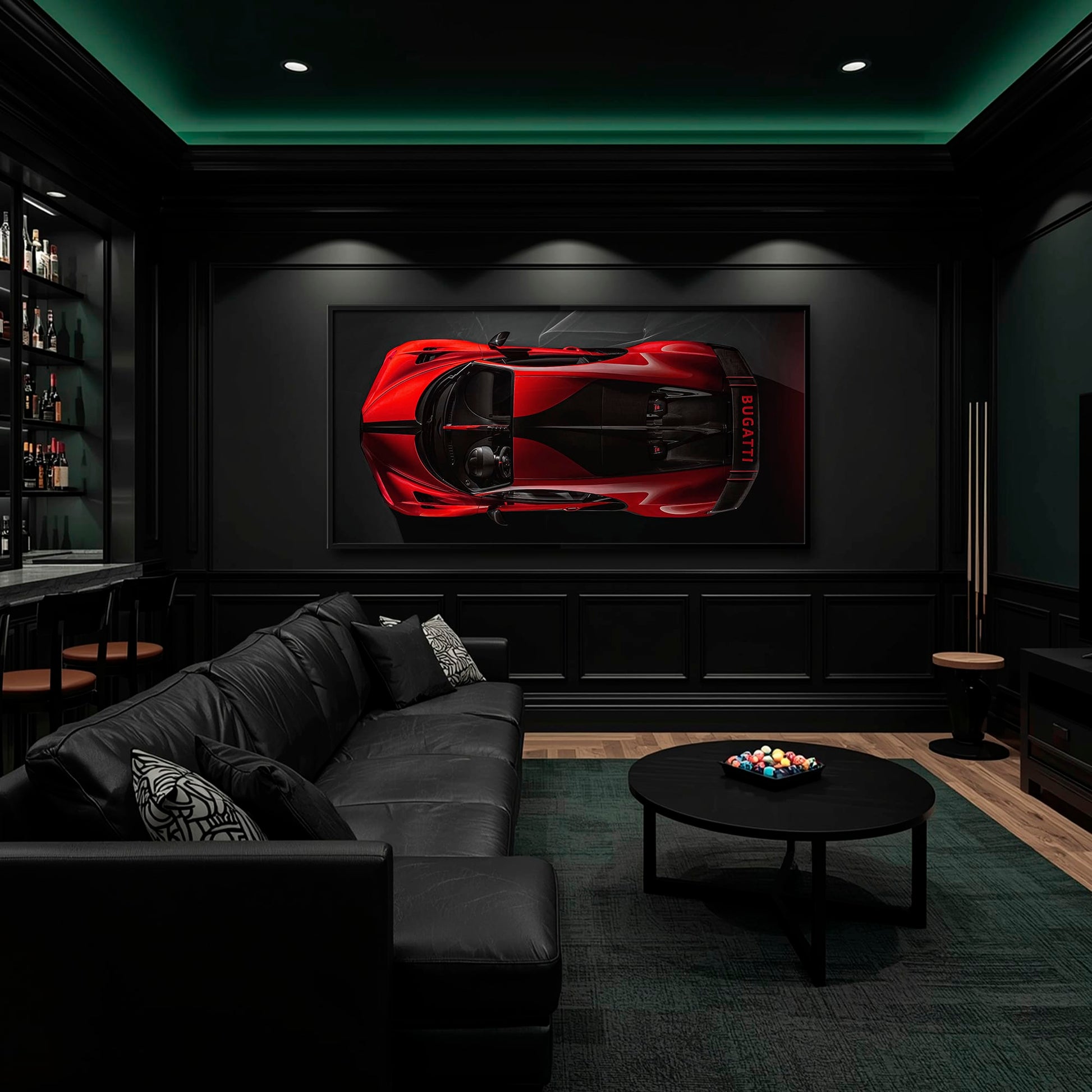 Bugatti Chiron Crimson Overdrive Wall Art – Red Hypercar Canvas Print Cars