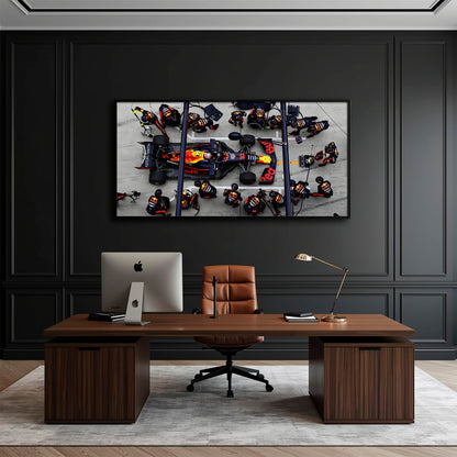 Red Bull Racing F1 Pit Stop Wall Art | Formula 1 Decor Cars