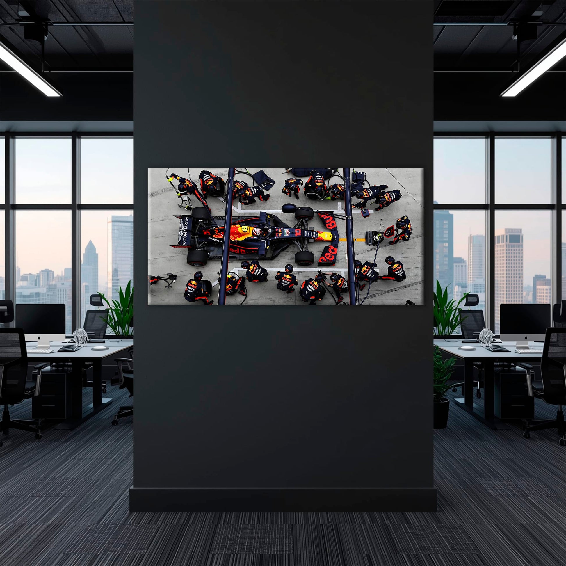 Red Bull Racing F1 Pit Stop Wall Art | Formula 1 Decor Cars