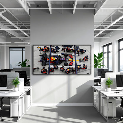 Red Bull Racing F1 Pit Stop Wall Art | Formula 1 Decor Cars