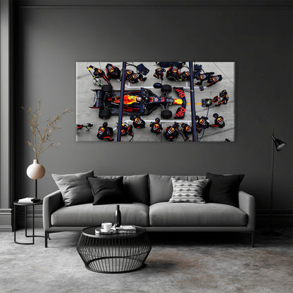 Red Bull Racing F1 Pit Stop Wall Art | Formula 1 Decor Cars