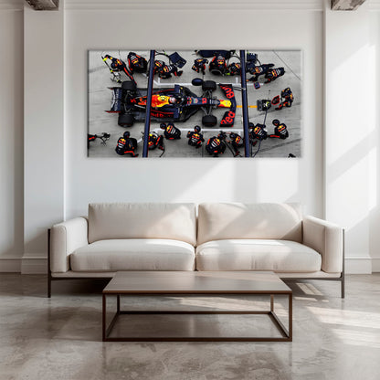 Red Bull Racing F1 Pit Stop Wall Art | Formula 1 Decor Cars