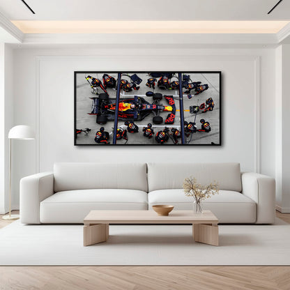 Red Bull Racing F1 Pit Stop Wall Art | Formula 1 Decor Cars