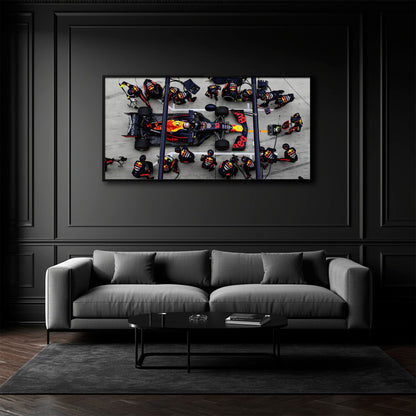 Red Bull Racing F1 Pit Stop Wall Art | Formula 1 Decor Cars