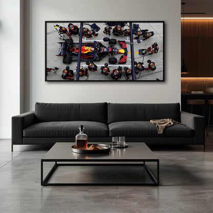 Red Bull Racing F1 Pit Stop Wall Art | Formula 1 Decor Cars