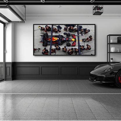 Red Bull Racing F1 Pit Stop Wall Art | Formula 1 Decor Cars