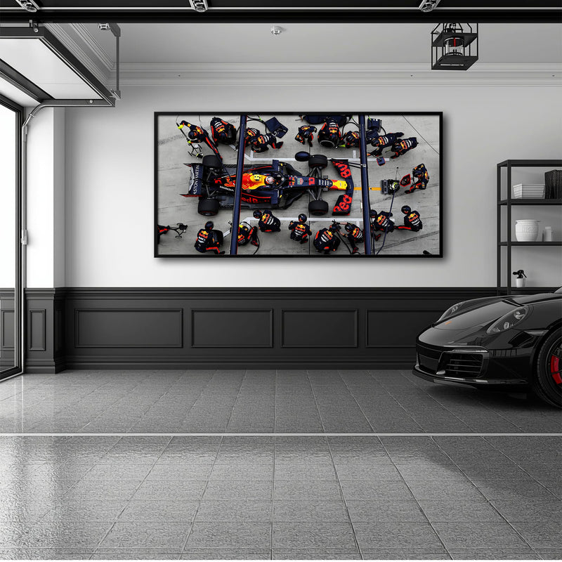 Red Bull Racing F1 Pit Stop Wall Art | Formula 1 Decor Cars