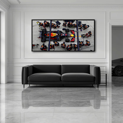 Red Bull Racing F1 Pit Stop Wall Art | Formula 1 Decor Cars
