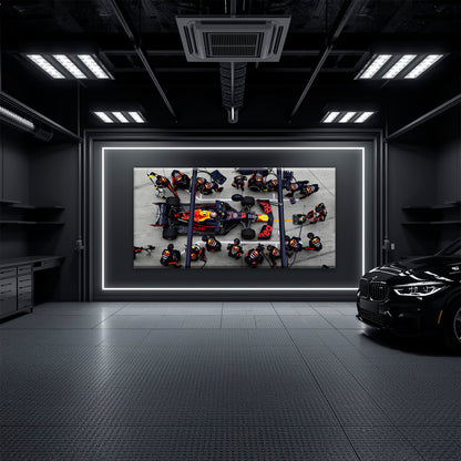 Red Bull Racing F1 Pit Stop Wall Art | Formula 1 Decor Cars