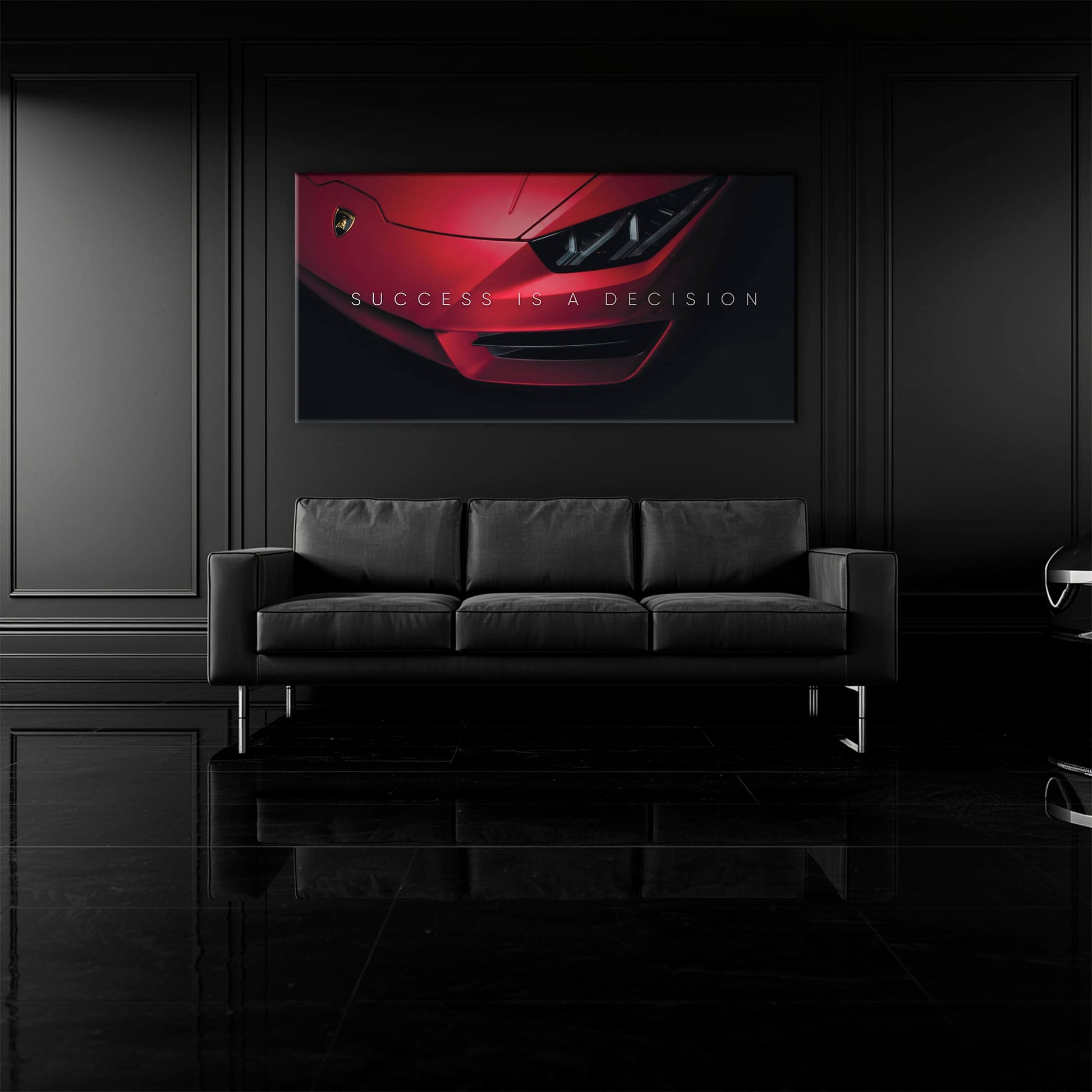 Lamborghini Red Wall Art | Automotive Decor |Motivational Canvas Print Cars