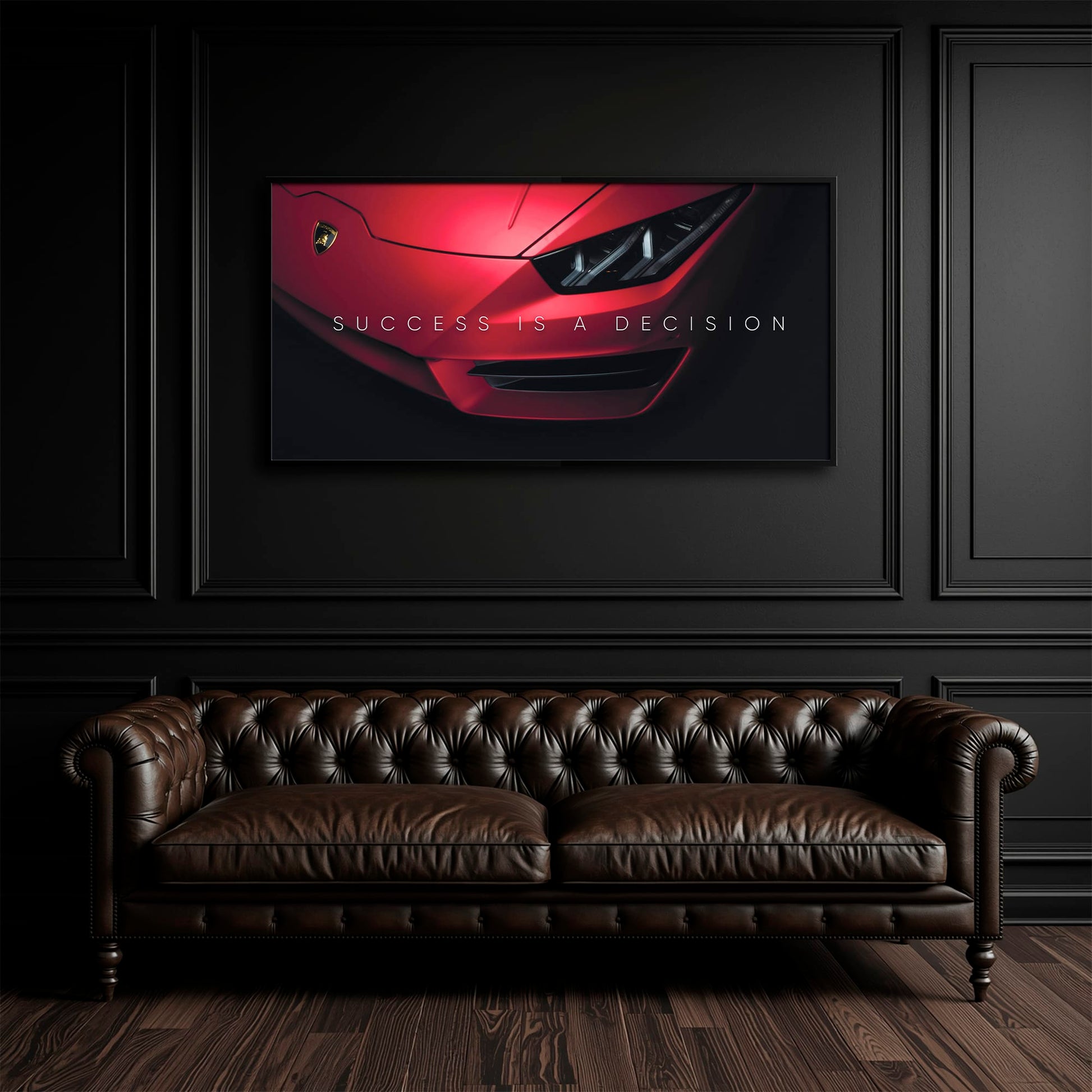 Lamborghini Red Wall Art | Automotive Decor |Motivational Canvas Print Cars