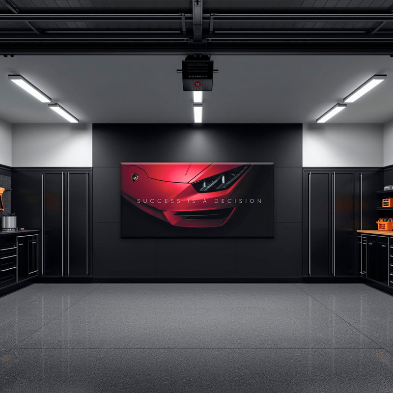 Lamborghini Red Wall Art | Automotive Decor |Motivational Canvas Print Cars