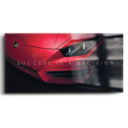 Lamborghini Red Wall Art | Automotive Decor |Motivational Canvas Print Cars