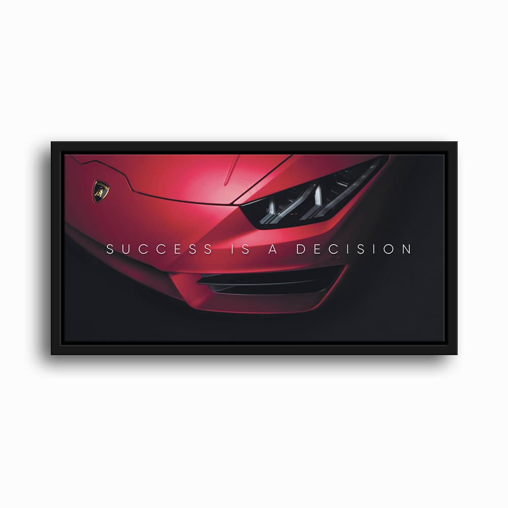 Lamborghini Red Wall Art | Automotive Decor |Motivational Canvas Print Cars