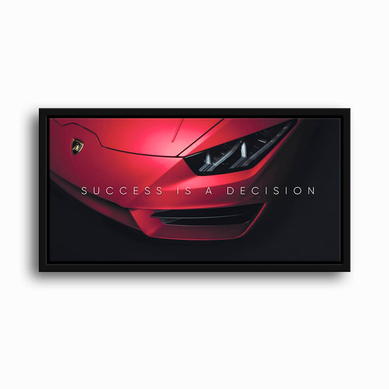 Lamborghini Red Wall Art | Automotive Decor |Motivational Canvas Print Cars