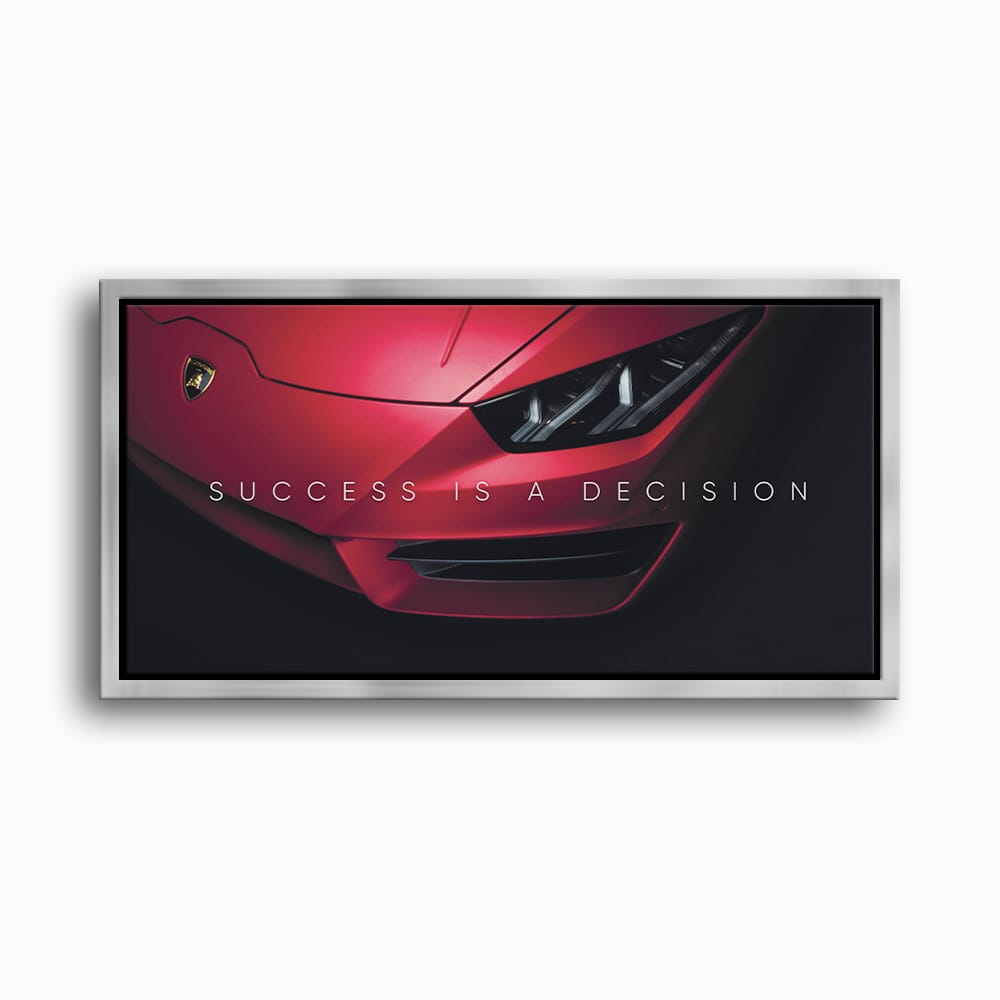 Lamborghini Red Wall Art | Automotive Decor |Motivational Canvas Print Cars