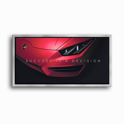 Lamborghini Red Wall Art | Automotive Decor |Motivational Canvas Print Cars