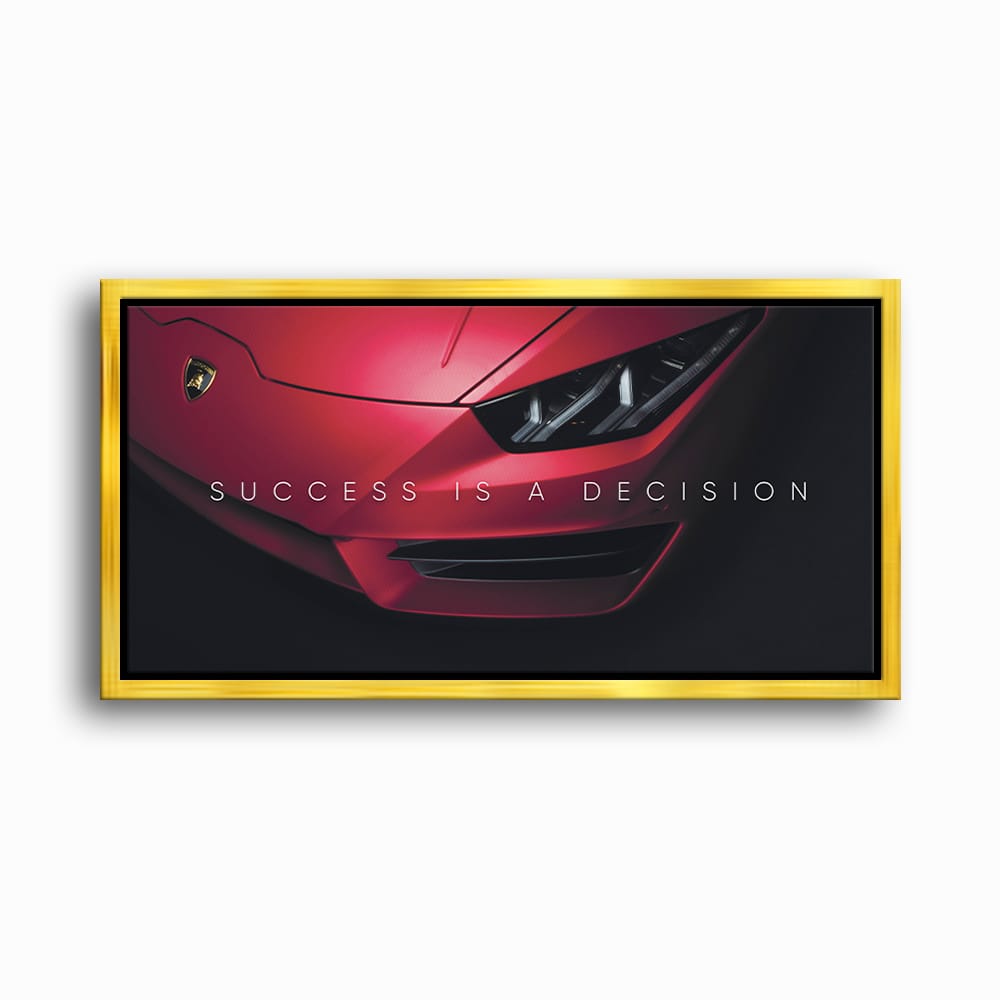 Lamborghini Red Wall Art | Automotive Decor |Motivational Canvas Print Cars