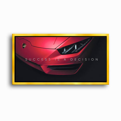 Lamborghini Red Wall Art | Automotive Decor |Motivational Canvas Print Cars