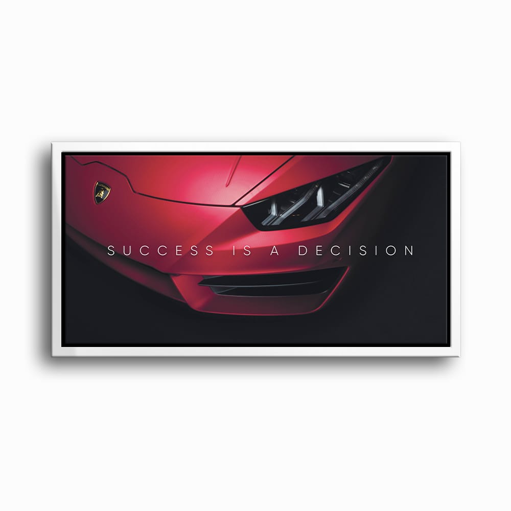 Lamborghini Red Wall Art | Automotive Decor |Motivational Canvas Print Cars