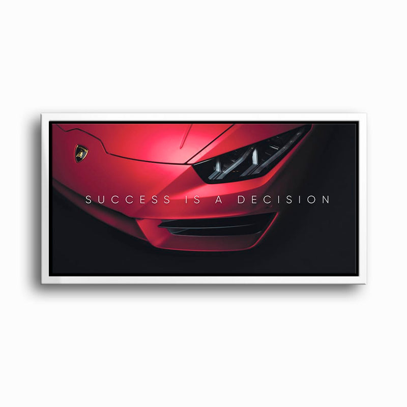 Lamborghini Red Wall Art | Automotive Decor |Motivational Canvas Print Cars