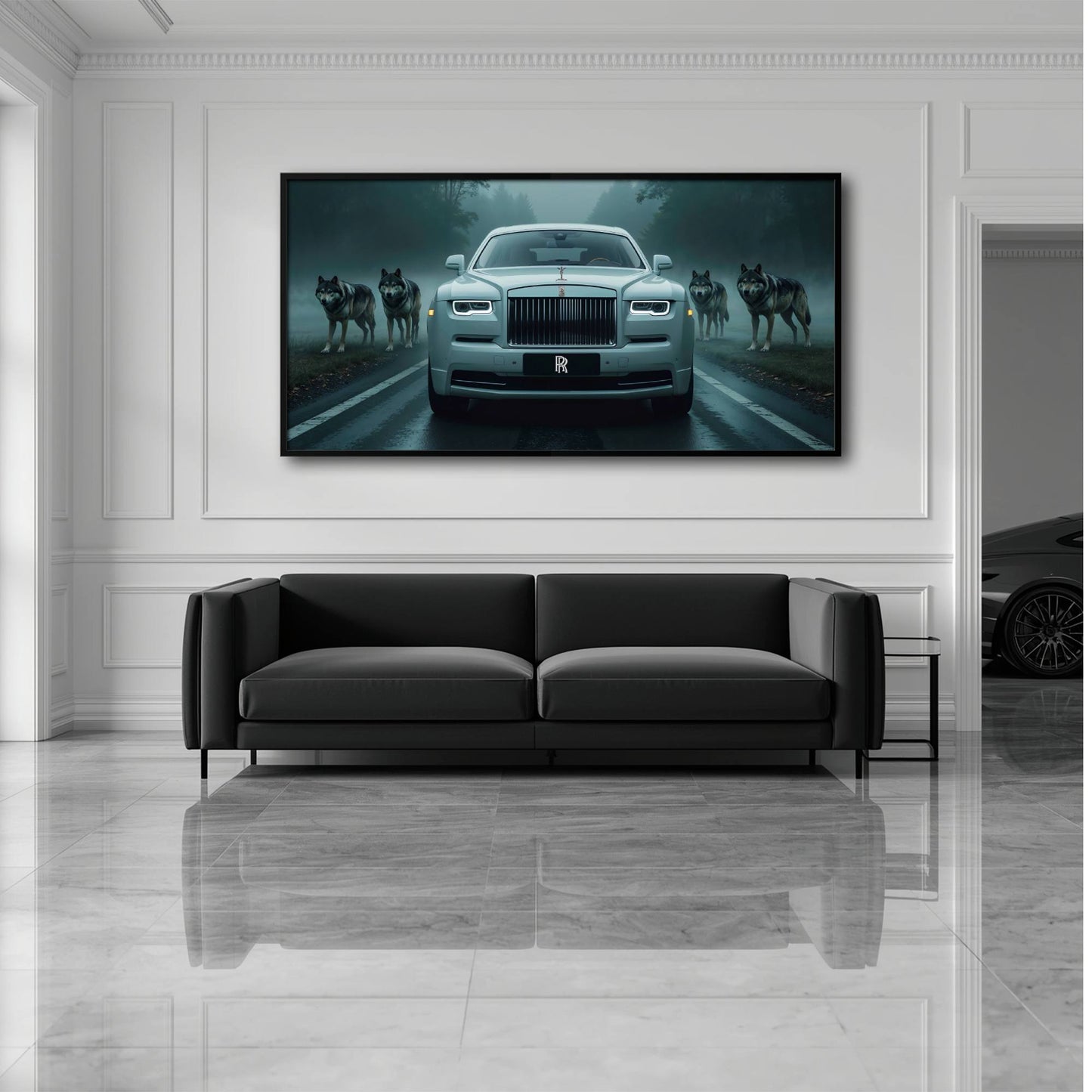 Rolls-Royce Among Wolves - Masculine Canvas Wall Art Cars
