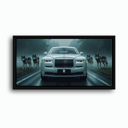 Rolls-Royce Among Wolves - Masculine Canvas Wall Art Cars