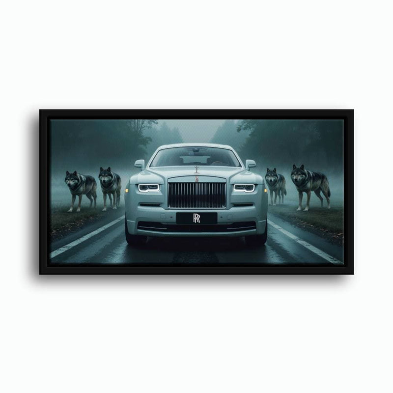 Rolls-Royce Among Wolves - Masculine Canvas Wall Art Cars