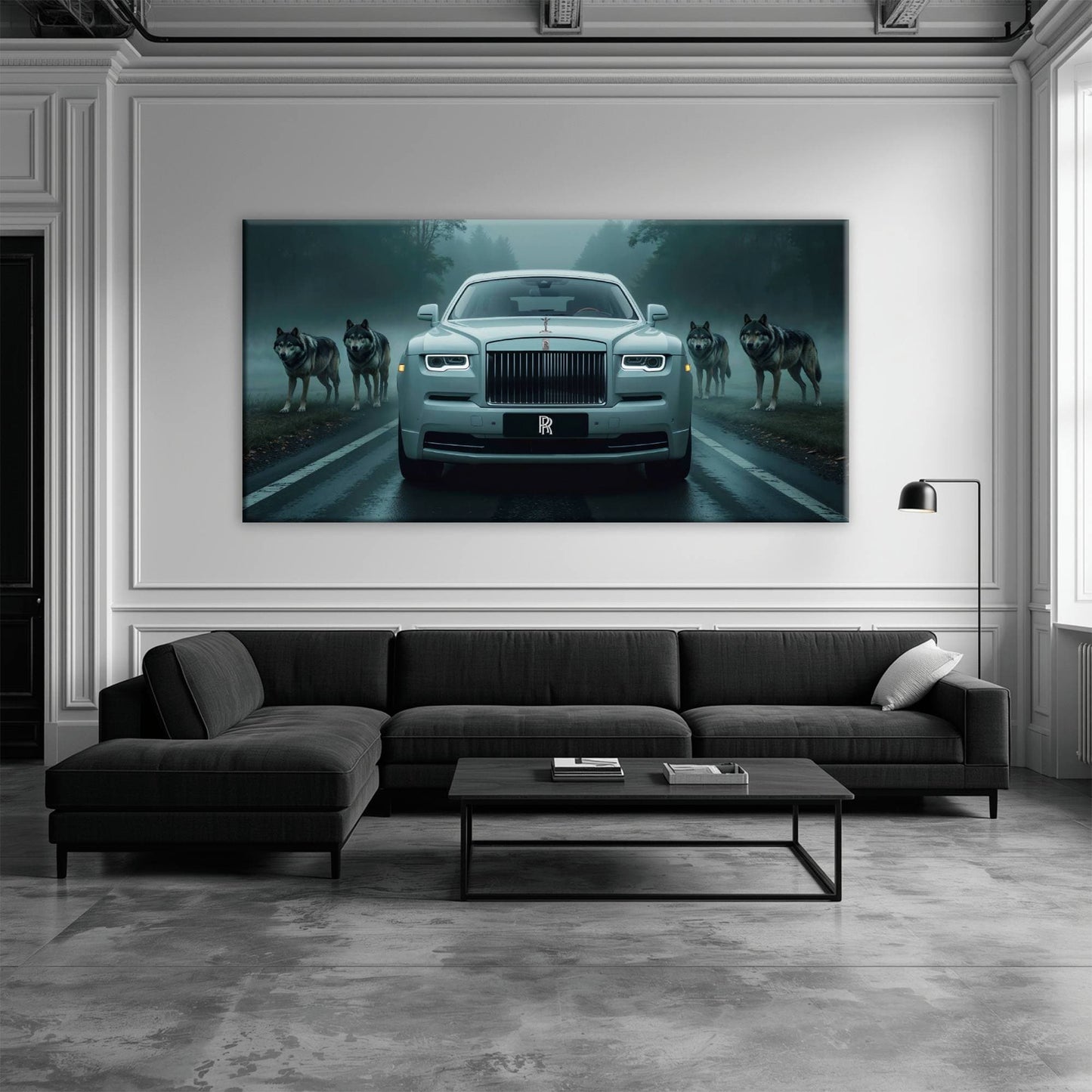 Rolls-Royce Among Wolves - Masculine Canvas Wall Art Cars