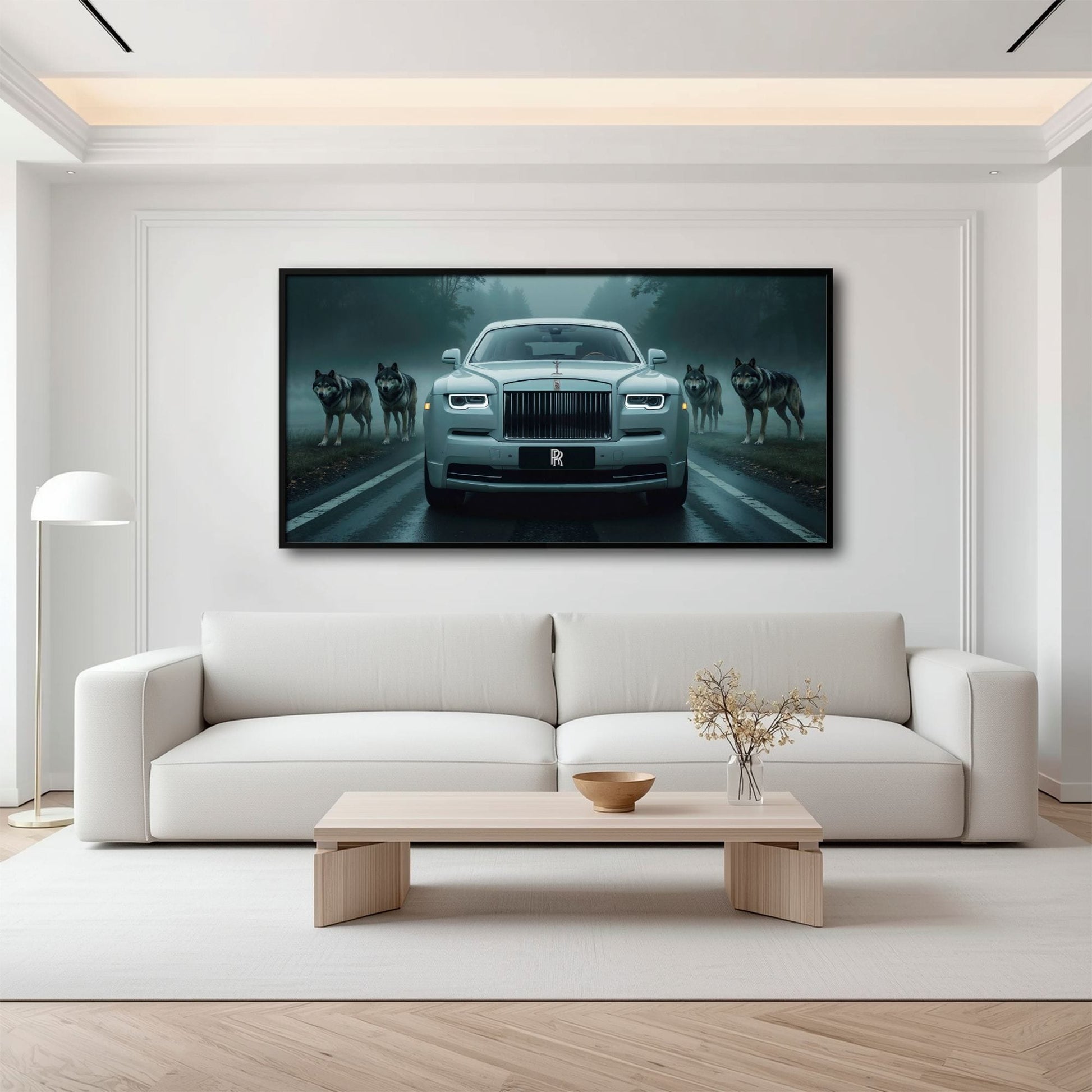 Rolls-Royce Among Wolves - Masculine Canvas Wall Art Cars