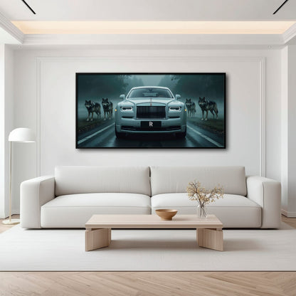 Rolls-Royce Among Wolves - Masculine Canvas Wall Art Cars