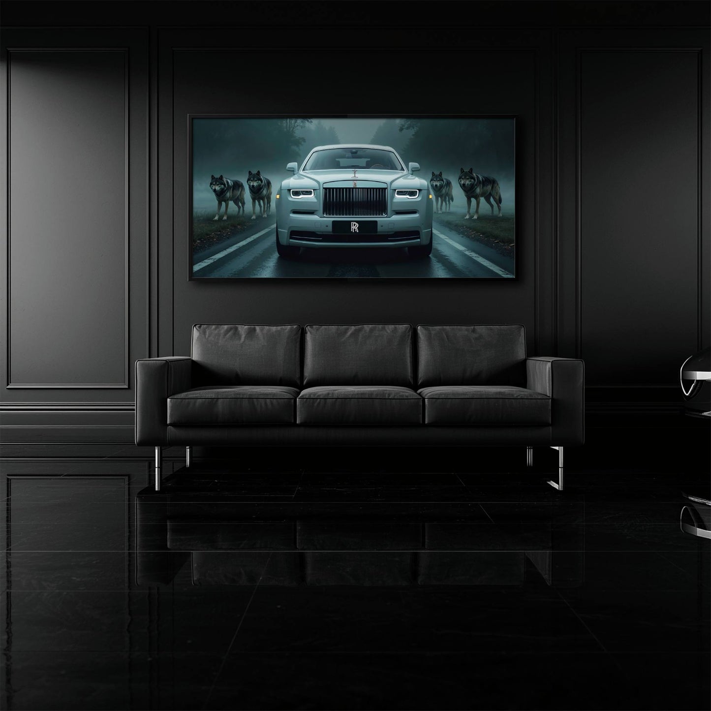 Rolls-Royce Among Wolves - Masculine Canvas Wall Art Cars
