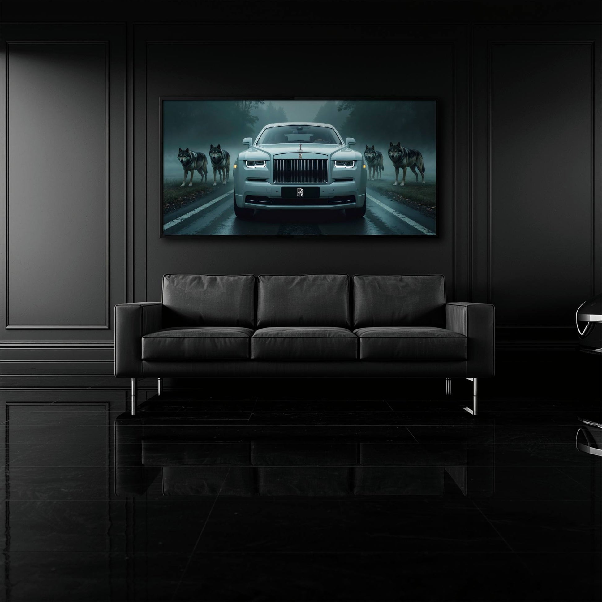 Rolls-Royce Among Wolves - Masculine Canvas Wall Art Cars