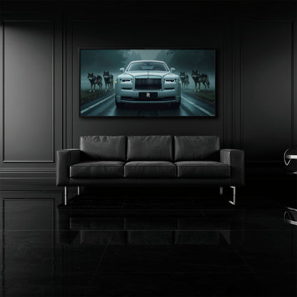 Rolls-Royce Among Wolves - Masculine Canvas Wall Art Cars