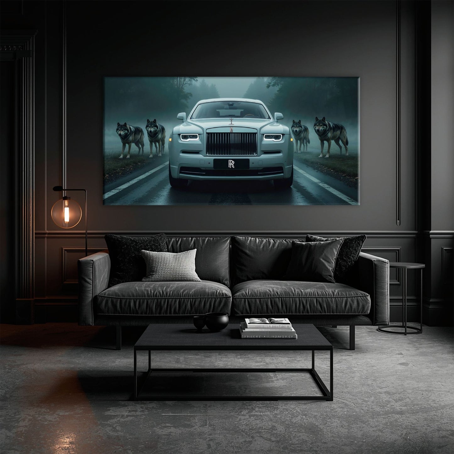 Rolls-Royce Among Wolves - Masculine Canvas Wall Art Cars