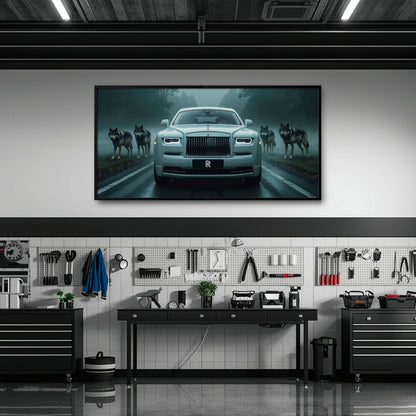 Rolls-Royce Among Wolves - Masculine Canvas Wall Art Cars