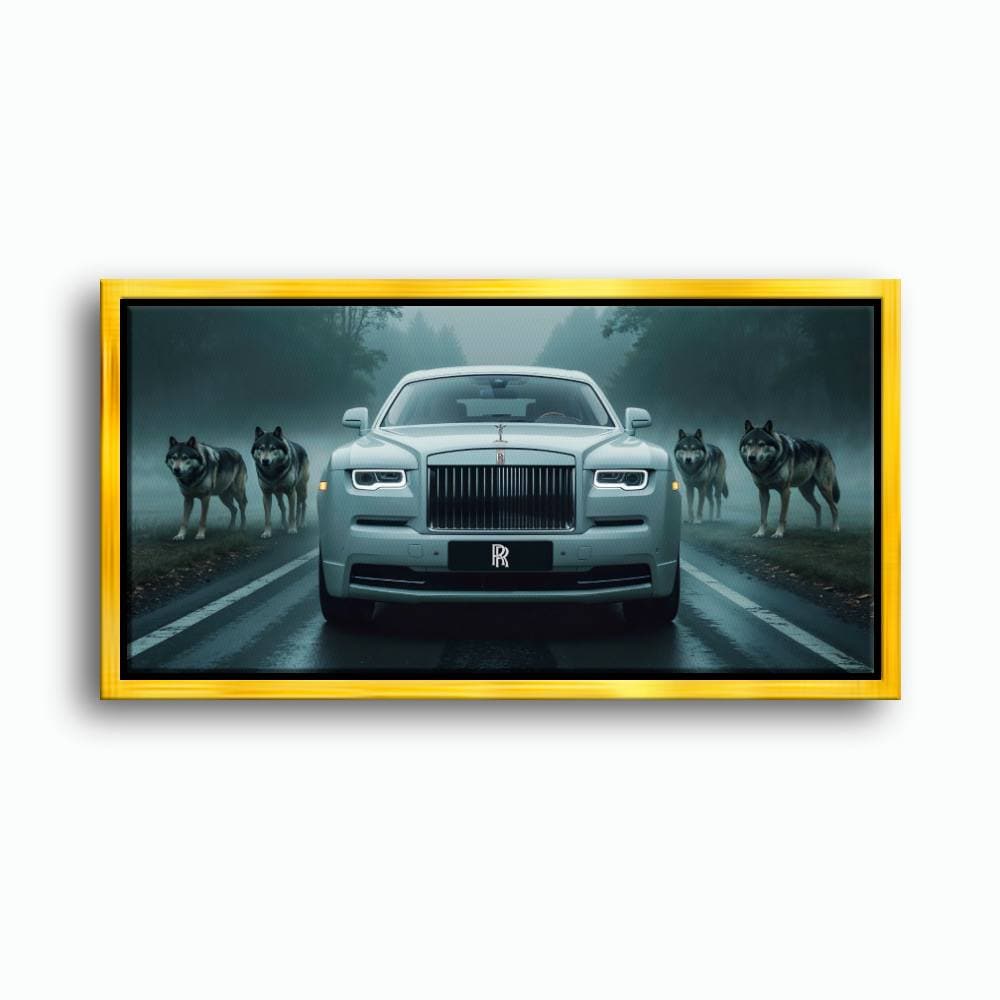 Rolls-Royce Among Wolves - Masculine Canvas Wall Art Cars
