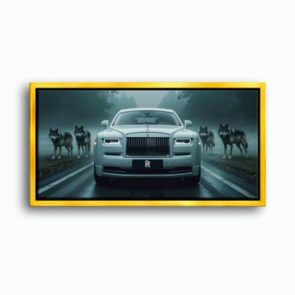 Rolls-Royce Among Wolves - Masculine Canvas Wall Art Cars