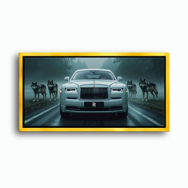 Rolls-Royce Among Wolves - Masculine Canvas Wall Art Cars