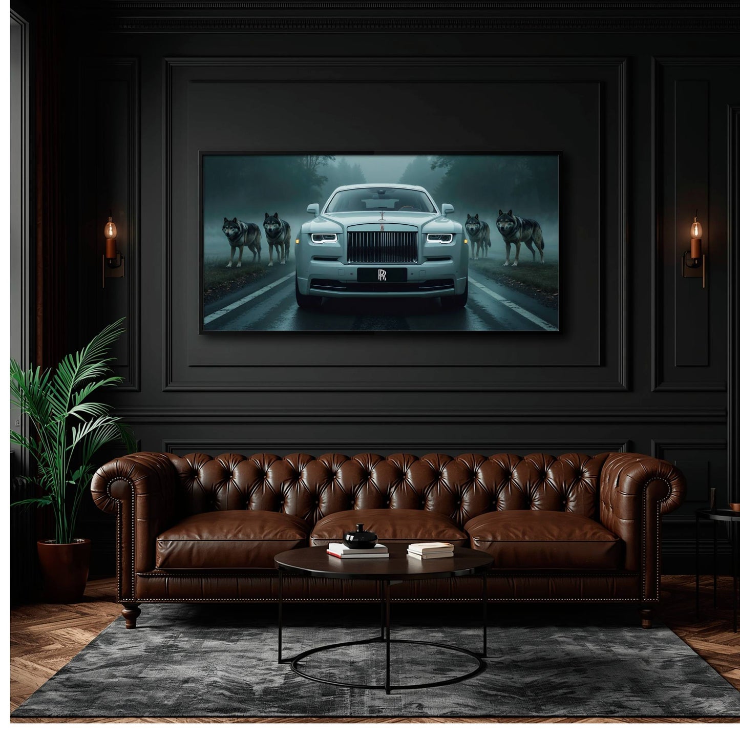 Rolls-Royce Among Wolves - Masculine Canvas Wall Art Cars
